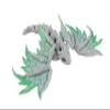 3D Printed Stone Dragon 2 Pack Articulated Moveable Wings, Stone Texture Dragons with Green Blue and Black Red Wings, Flexible Fidget Desk Figurines for Adults, Collectible Fantasy Dcor view 3