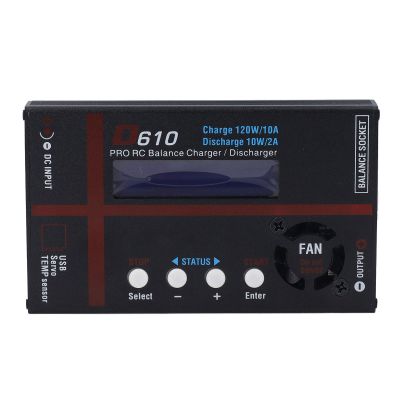 Badafaci 120W 10A Balance Charger for Li Ion Batteries, Alloy Steel, Smart Discharger, Multiple Modes for RC Applications