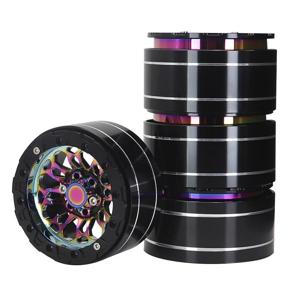 2.2 Inch Metal Electroplating Colorful Wheel Hub for 1/8 1/10 Trax-xas Trx6 Axial Scx10 Crawler Rc Car Accessories Rr10 Wraith