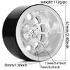 2.2" Beadlock Wheels Rim for 1/10 RC Axial SCX10 Wraith 90048 90018 RR10 TRX4 Crawler car(Black) view 4