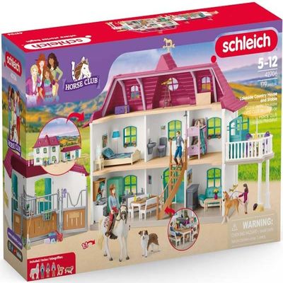 SCHLEICH Lakeside Country House and Stable Toy Farm Set Cardboard