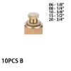 10Pcs/lot B 1/8 1/4 3/8 1/2 3/4 Exhaust Muffler Throttle Valve Silencer Sintered Copper Muffler Brass Fitting(1/4") view 2
