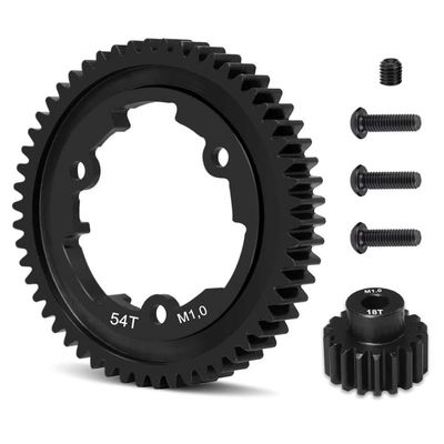 46T 50T 54T 1 Hardened Steel Spur Gear Compatible with 1/5 1/7 XO-1 Models Fits 1/10 Maxx and 2.0 VXL Part for Stock Accessories(54T)