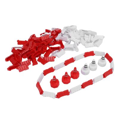 RC Racing Track Fence, Portable ABS Material with Red White Cones RC Track Barrier for 1/14 1/16 1/18 1/28 Scale Cars Kids Enthusiasts Home Backyard Events