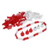 RC Racing Track Fence, Portable ABS Material with Red White Cones RC Track Barrier for 1/14 1/16 1/18 1/28 Scale Cars Kids Enthusiasts Home Backyard Events view 1