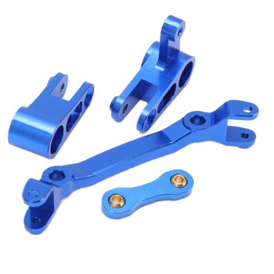 Acouto RC Car Component Aluminum Alloy Set Lightweight Strong to Install RC Car Component Linkage Rod Senton Big 1/10 Remote Control (Blue)