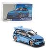 1:64 Diecast Model Car Compatible with Honda Civic EG6 Pandem Blue Chrome Limited Edition by Pop Race PR640206 view 1