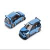 1:64 Diecast Model Car Compatible with Honda Civic EG6 Pandem Blue Chrome Limited Edition by Pop Race PR640206 view 2