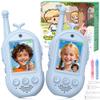 Video Walkie Talkies for Kids-2 Pack, Kids Walkies Talkies with Voice Changer & Sticker Effect, Rechargeable Long RangeIndoor Toys for Outdoor Camping, Hiking, Birthday Gift for Boys Girls Ages 3-12 view 1