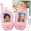 Video Walkie Talkies for Kids-2 Pack, Kids Walkies Talkies with Voice Changer & Sticker Effect, Rechargeable Long RangeIndoor Toys for Outdoor Camping, Hiking, Birthday Gift for Boys Girls Ages 3-12 view 1