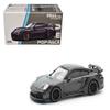 1:64 Diecast Collectibles Model Car Compatible with Porsche 992 Stinger GTR Carbon Edition with Blue Stripe Limited Edition by Pop Race PR640254 view 1