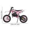 50cc 2-Stroke Gas Power Dirt Bike for Kids | Motocross Bike for Kids | Off-Road Mini Dirtbike Kidss 8-14 with Dual Disc Brakes and Shock Absorption Motorcycle | Max Speed 40KM/H Pink view 4