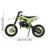 50cc 2-Stroke Gas Power Dirt Bike for Kids | Motocross Bike for Kids | Off-Road Mini Dirtbike Kidss 8-14 with Dual Disc Brakes and Shock Absorption Motorcycle | Max Speed 40KM/H Green view 3