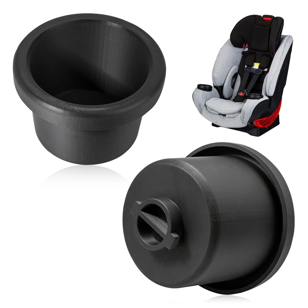 2 Pcs Cup Holder Replacements Compatible with Britax One4Life Car Seats, Single Cup Holder for Child Car Seats, Dishwasher Safe, Easy Snap Installation Durable(Black)