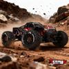 1/10 Scale RC Truck Tires 2.8inch Tire and Wheels with 12mm/14mm Hexes fit Stampede Arrma Big Rock Granite VORTEKS 3S Traxxas Slash, Stampede Rustler, Hoss (Black) view 3