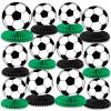12 PCS Soccer Party Decorations Soccer Honeycomb Centerpieces for Table Sports Themed Tabletop Honeycomb Table Decorations for Boys Birthday Supplies Baby Shower view 1