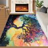 HYGIUID 5x6 Fantasy Tree Area Rug - Flowing Sky Area Rugs for Kitchen, Abstract Oil Painting Bedroom Area Rug Kids Low Pile Rug for Indoor Outdoor Hardwood Floors Home Decor view 2