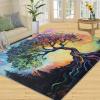 HYGIUID 5x6 Fantasy Tree Area Rug - Flowing Sky Area Rugs for Kitchen, Abstract Oil Painting Bedroom Area Rug Kids Low Pile Rug for Indoor Outdoor Hardwood Floors Home Decor view 3