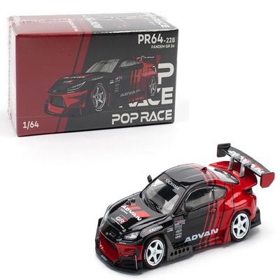 1:64 Diecast Model Car Compatible with Toyota GR86 Pandem Advan Livery Limited Edition by Pop Race PR640228