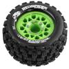 1/10 Scale RC Truck Tires 2.8inch Tire and Wheels with 12mm/14mm Hexes fit Stampede Arrma Big Rock Granite VORTEKS 3S Traxxas Slash, Stampede Rustler, Hoss (Green) view 4