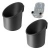 2 Pcs Car Seat Cup Holders for Graco 4Ever DLX, Dishwasher Safe Single Cup Holder, Durable Replacement Accessory for Toddler Car Seats, Fits Left or Right Side(Black) view 1