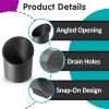 2 Pcs Car Seat Cup Holders for Graco 4Ever DLX, Dishwasher Safe Single Cup Holder, Durable Replacement Accessory for Toddler Car Seats, Fits Left or Right Side(Black) view 4