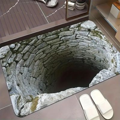 2025 Muti-Design 3D Hole Rug - Dog Gets Scared of 3D Carpet, Rug That Looks Like a Hole, Optical Illusion Rugs, Funny 3D Carpet to Prank, Test & Play with Your Dog or Cat (#17 40*60cm(15.75*23.62in))