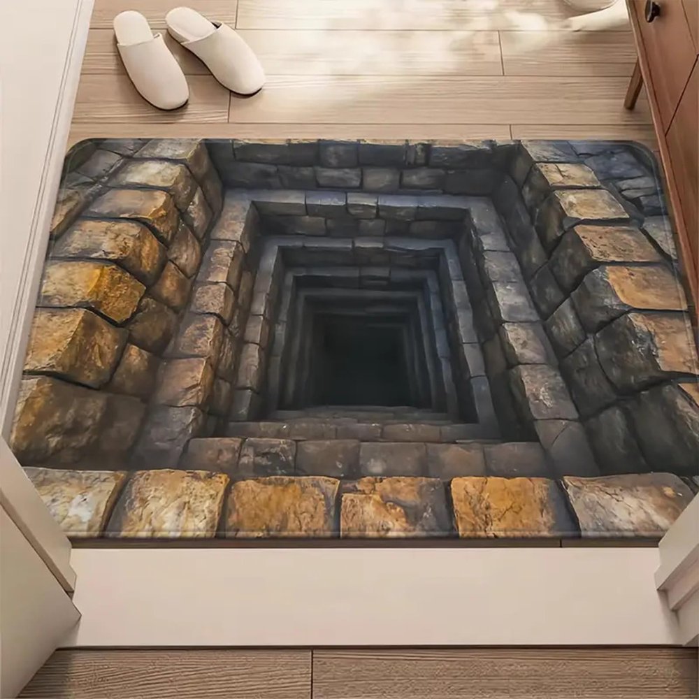 2025 Muti-Design 3D Hole Rug - Dog Gets Scared of 3D Carpet, Rug That Looks Like a Hole, Optical Illusion Rugs, Funny 3D Carpet to Prank, Test & Play with Your Dog or Cat (#12 60*90cm(23.62*35.43in))