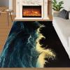 4x5 Waves Area Rugs - Raging Waves Rug for Entryway, Realistic Washable Entry Way Rugs Kids Carpet for Inside House Playroom Living Room End Table Nursery view 2