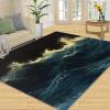 4x5 Waves Area Rugs - Raging Waves Rug for Entryway, Realistic Washable Entry Way Rugs Kids Carpet for Inside House Playroom Living Room End Table Nursery view 3