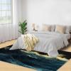 4x5 Waves Area Rugs - Raging Waves Rug for Entryway, Realistic Washable Entry Way Rugs Kids Carpet for Inside House Playroom Living Room End Table Nursery view 4