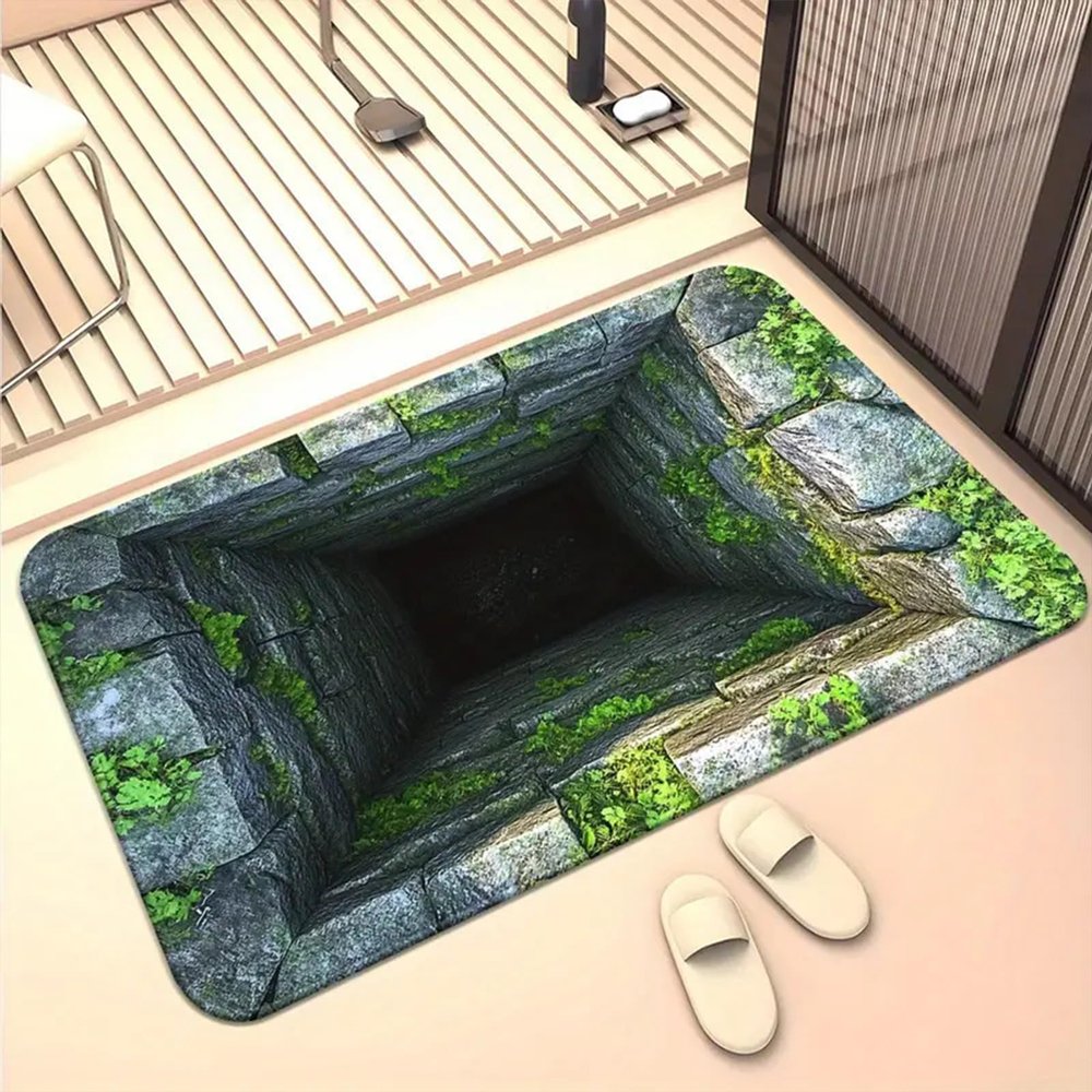 2025 Muti-Design 3D Hole Rug - Dog Gets Scared of 3D Carpet, Rug That Looks Like a Hole, Optical Illusion Rugs, Funny 3D Carpet to Prank, Test & Play with Your Dog or Cat (#1 60*90cm(23.62*35.43in))