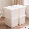 27 Quart Stackable Storage Bins with Lids - 4-Pack White 4XL Plastic Boxes with Handles, Dustproof & Insect-Proof Containers for Home, Kitchen, Office, Snacks, Toys, Tools & Books (white, 4XL) view 1