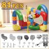 Electric Train Track Sets,Gravity-Defying 3D Raceways & Motorized Magic CarsThe Ultimate Building Track Set for Creative Kids Ages 3-8 (81PCS) view 2