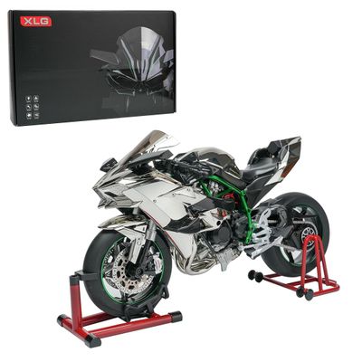 BICRKTOMXY 1:6 Scale H2 Alloy Dynamic Motorcycle Model, Simulated Motorbike with Ignition System & Smoke Spray, Light & Sound Effects, Creative Display & Collectible Gift for Adult Enthusiasts