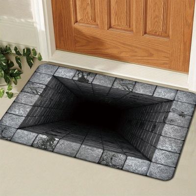 2025 Muti-Design 3D Hole Rug - Dog Gets Scared of 3D Carpet, Rug That Looks Like a Hole, Optical Illusion Rugs, Funny 3D Carpet to Prank, Test & Play with Your Dog or Cat (#4 40*60cm(15.75*23.62in))