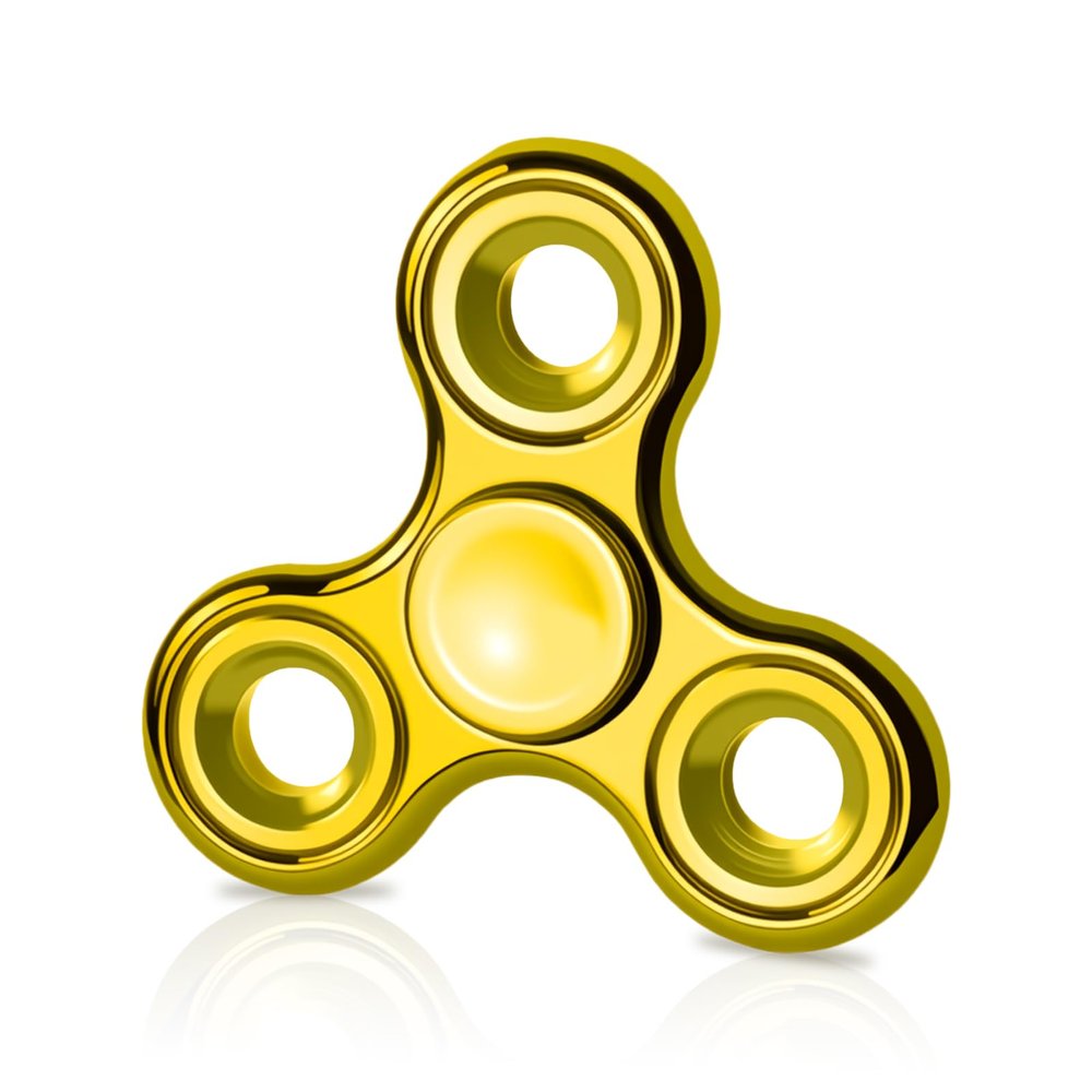 Aveloki Fidget Toys Adults 5 Pack,Electroplated Metal Fidget Spinner Stress Reducer,High Speed 3-5 Min Quite Spins,Fidgets for Adults & Teens & Kids Age 6+,Valentines Day Gifts(Golden)