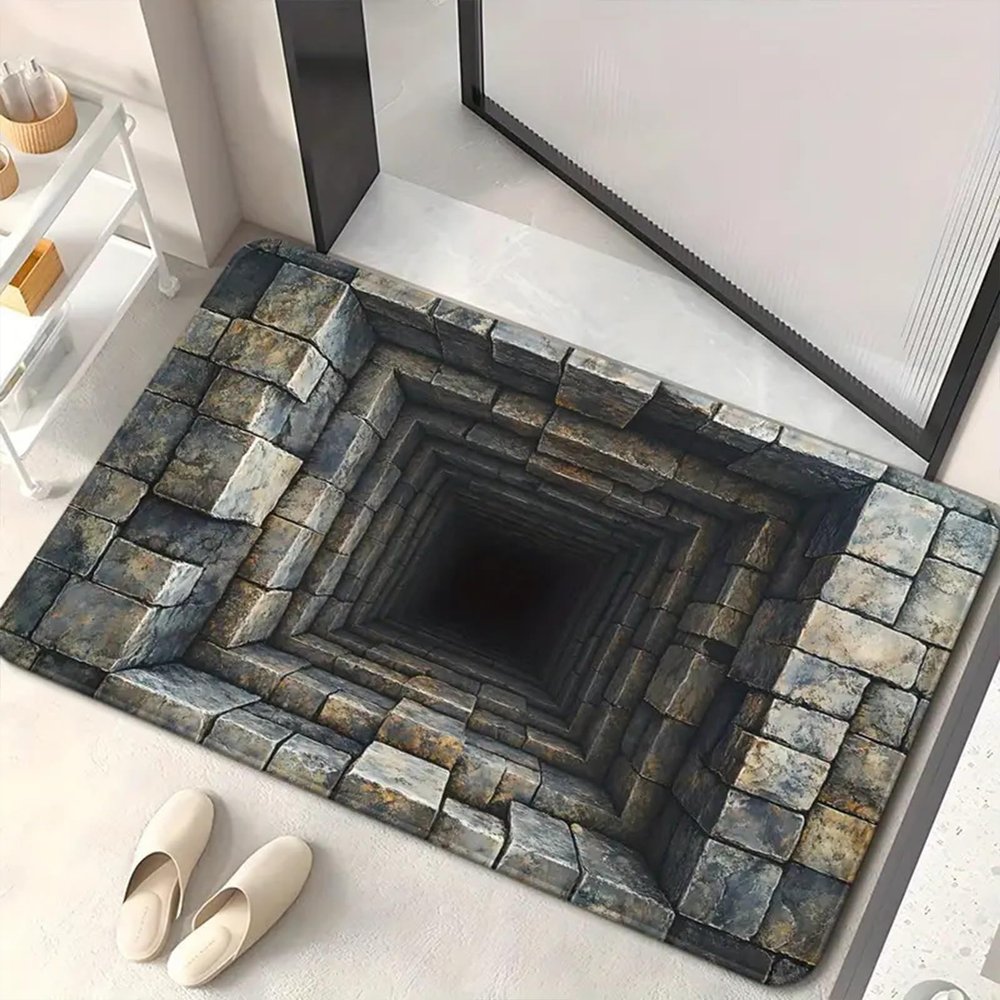 2025 Muti-Design 3D Hole Rug - Dog Gets Scared of 3D Carpet, Rug That Looks Like a Hole, Optical Illusion Rugs, Funny 3D Carpet to Prank, Test & Play with Your Dog or Cat (#9 60*90cm(23.62*35.43in))