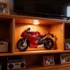 BICRKTOMXY 1:6 Scale Alloy Dynamic Motorcycle Model, Simulated Motorbike with Ignition System & Smoke Spray, Light & Sound Effects, Collectible Gift for Adult Enthusiasts (V4S) view 2