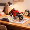 BICRKTOMXY 1:6 Scale Alloy Dynamic Motorcycle Model, Simulated Motorbike with Ignition System & Smoke Spray, Light & Sound Effects, Collectible Gift for Adult Enthusiasts (V4S) view 4