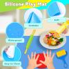 Dough Tool Set, 31 Pcs Basic Dough Tools Kits for Kids, Dough Accessories Includes Storage Container, Mat, 3D Animal, Cutters Roller, Rolling Pins, Safety Scissors view 4