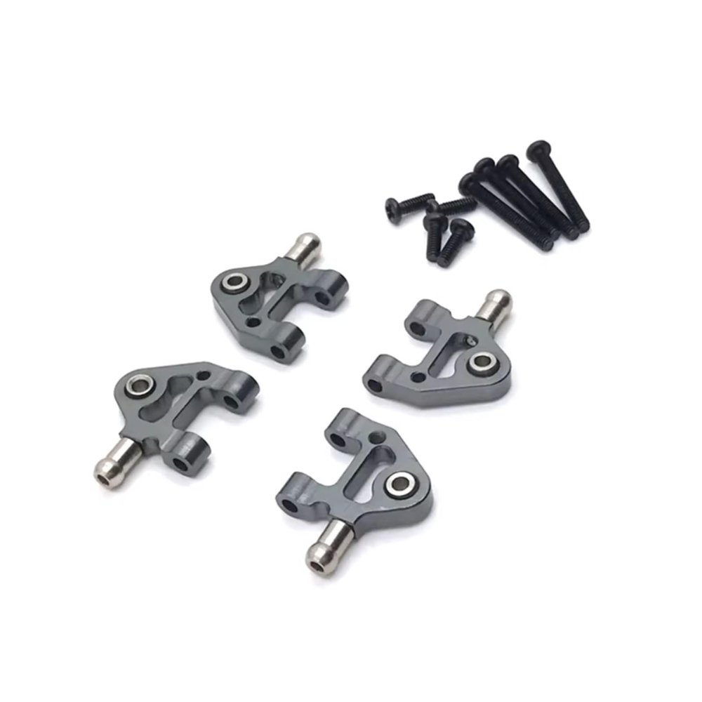 BOQEXSS RC Car Swing Arm for WLtoys 284131 K969 K979 K989 K999 P929 P939 1/28 RC Car Parts Metal Lower for Swing Arm Upgrade Suspension Arms(Gray)