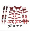 BOQEXSS RC Car Swing Arm for MJX for Hyper for Go 14301 14302 14303 1/14 RC Car Metal for Swing Arm Front Supension Arms Steering Cup Steering Steering Block Upgrade Set(Red) view 1