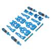BOQEXSS RC Car Swing Arm for Scy for Jjrc 16101 16102 16103 16104 1/16 Remote Control Car Spare Parts Metal Upgraded for Swing Arm Steering Cup Shock Absorber Set(Blue) view 1