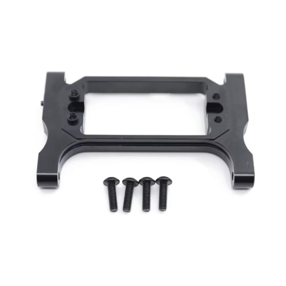 RC Car Upgrade Part For Traxxas For TRX4 For TRX6 For Bronco 1/10 Aluminum Alloy Front Servo Mount Chassis Steering Crossmember RC Car Parts(Black)