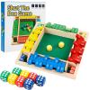 PWOCEAG Shut The Box Game, Shut The Box-Wooden Dice Board Game, 2-4 Player 4 Sided Family Table Math Games with 8 Dices for Adults & Kids, Improves Mathematical Skills for Classroom, Home, Party view 1