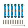 RC Car Upgrade Part For Wltoys A949 A959 A969 A979 K929 1/18 Aluminum 6 Pcs Adjustable Linkage Pull Rod Servo Link RC Upgrade Spare Repairs Accessories(Blue) view 1