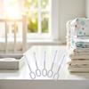 10 Pcs White Pacifier Cleaning Set,Nipple Cleaner Nipples Brush Cleaning Tools Professional Bristle High Density Pacifier Soother Accessories,Bottle-Feeding view 2
