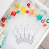 10 Pcs White Pacifier Cleaning Set,Nipple Cleaner Nipples Brush Cleaning Tools Professional Bristle High Density Pacifier Soother Accessories,Bottle-Feeding view 3