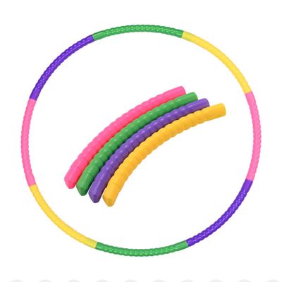 60cm Exercise Hoop for Kids Ages 3-7,Detachable and Adjustable Weight Children Exercise Hoop, Multicolor Plastic Sports Play Hoop